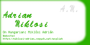 adrian miklosi business card